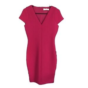 Michael Kors BodyCon Dress SzS Pink Cap Sleeves MSRP $140 Knit Knee Length NWT